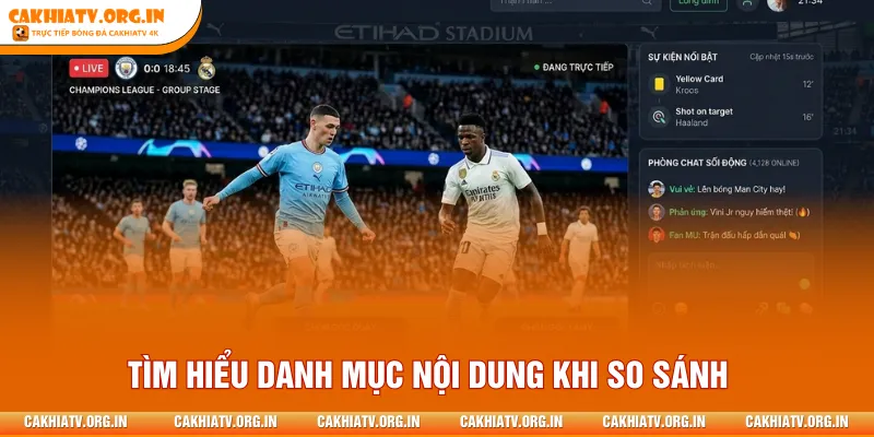 Tìm hiểu danh mục nội dung khi so sánh